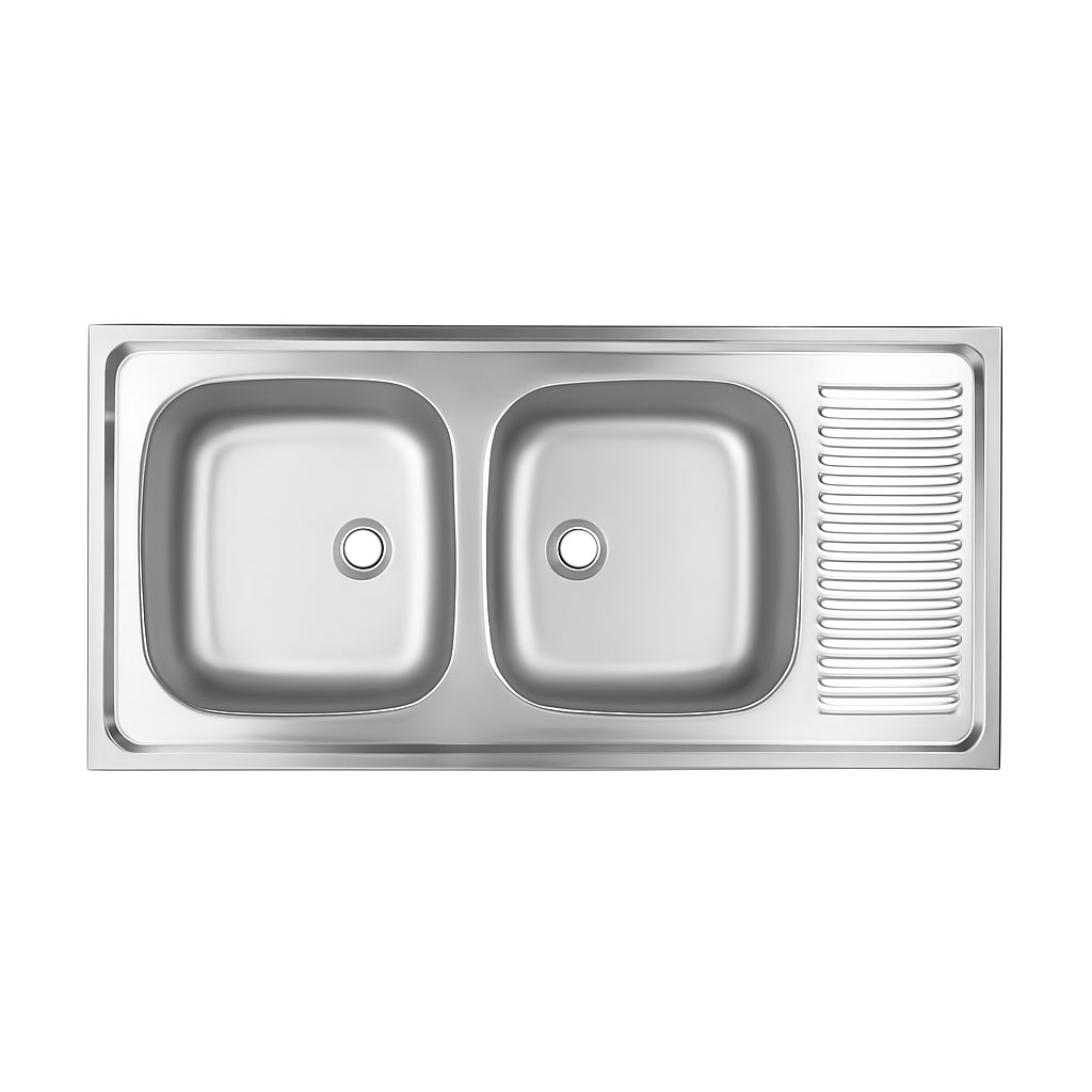 سینک روکار مدل 5.*50*100 دو لگن استیل البرز