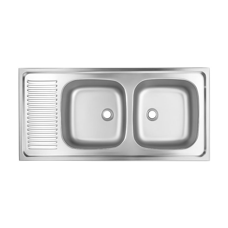 همه چیز درباره ی سینک روکار مدل 5.*50*100 دو لگن استیل البرز (نوع پِرِسی)