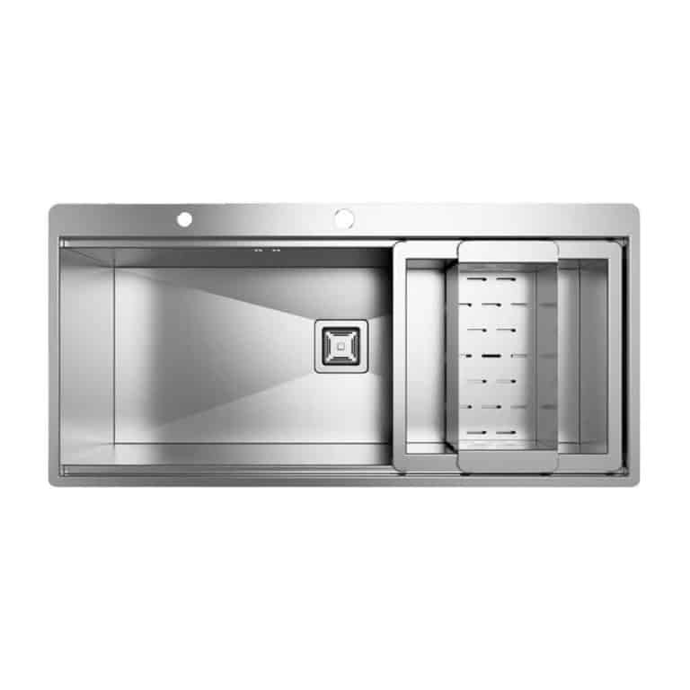 سینک باکسی دست ساز 104 کن با ورق ضخیم و عمق 25 سانت