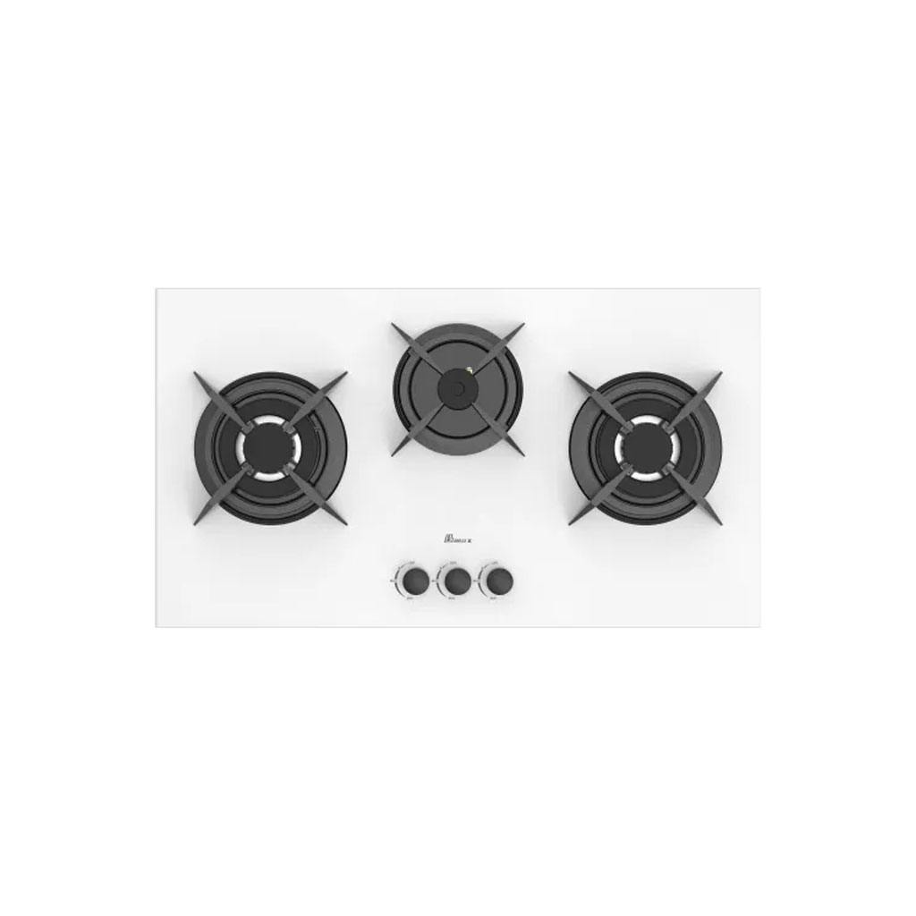 اجاق گاز سه شعله 5083 سفید بیمکث — طراحی خاص با دو پلوپز قدرتمند