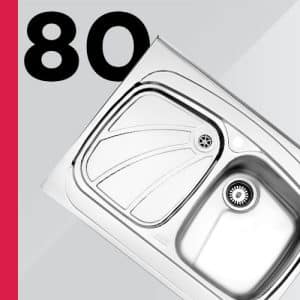 سینک روکار 80 سانت