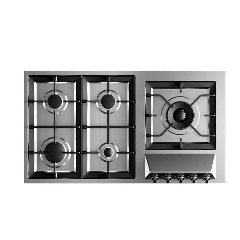 اجاق گاز پنج شعله مدل S5919 استیل البرز — ترکیب قدرت، زیبایی و قطعات ایتالیایی